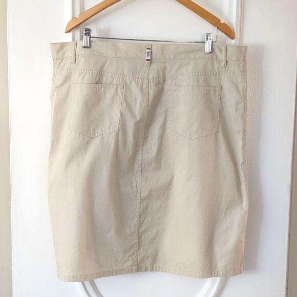 USC Tan Preppy Pencil Skirt XL Logo Pockets Zip Front - Picture 5 of 9